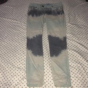 Blue ombre tie dye jeans